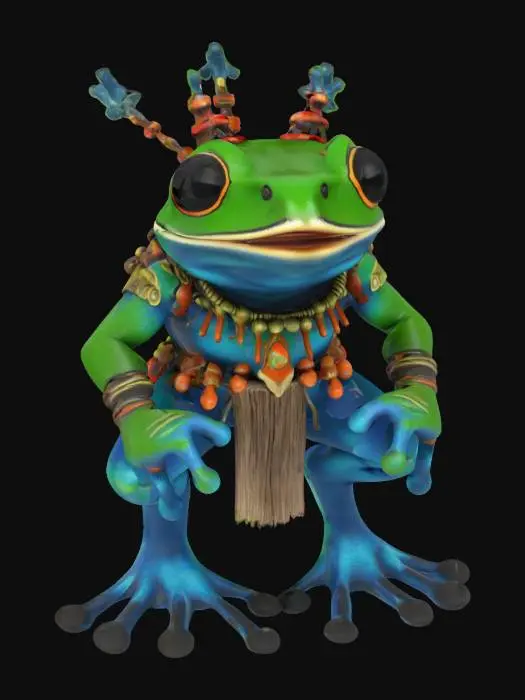 3D model for [Amazon Rainforest] an Amazon Rainforest Poison Dart Frog Ancient Guardian Character, #AroundTheWorld#