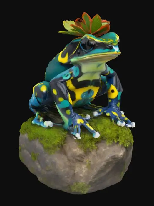 3D model for [Amazon Rainforest] an Amazon Rainforest Poison Dart Frog Ancient Guardian Character, #AroundTheWorld#