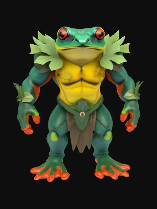 3D model for [Amazon Rainforest] an Amazon Rainforest Poison Dart Frog Ancient Guardian Character, #AroundTheWorld#