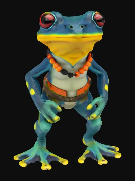 3D model for [Amazon Rainforest] an Amazon Rainforest Poison Dart Frog Ancient Guardian Character, #AroundTheWorld#