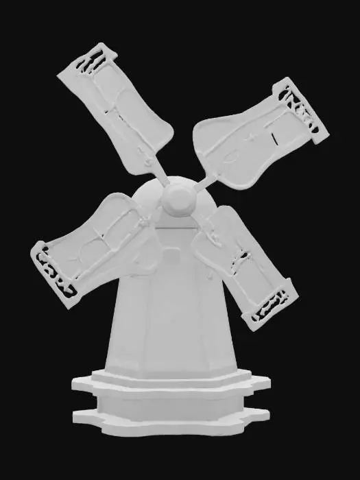 3D model for [Nebraska] a windmill made out of stained glass, #AroundTheWorld#