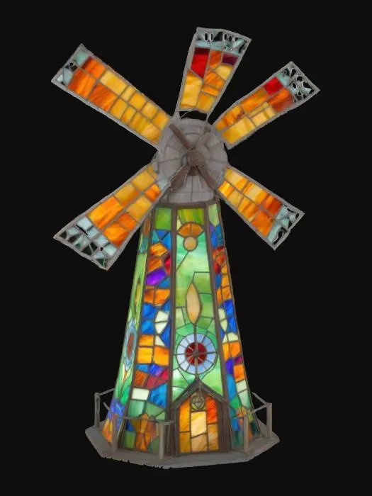 3D model for [Nebraska] a windmill made out of stained glass, #AroundTheWorld#