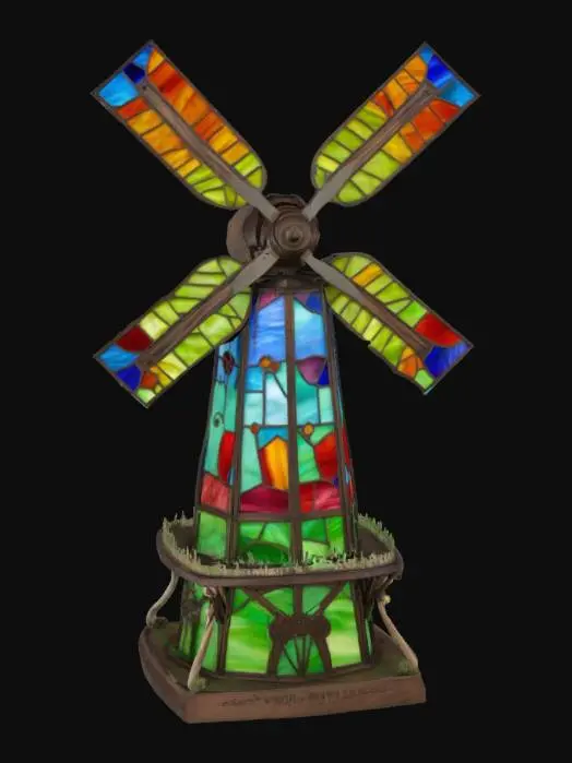 3D model for [Nebraska] a windmill made out of stained glass, #AroundTheWorld#