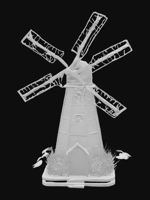 3D model for [Nebraska] an elaborate windmill made from crops and sheaves, #AroundTheWorld#