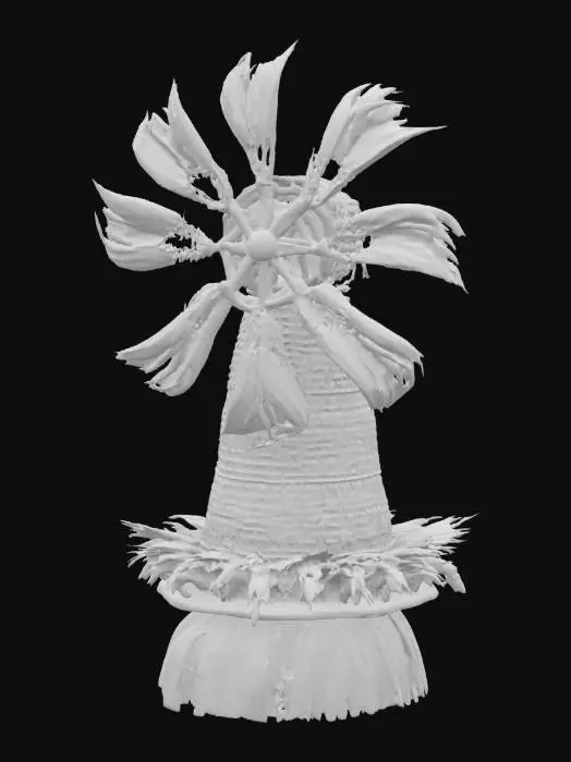 3D model for [Nebraska] an elaborate windmill made from crops and sheaves, #AroundTheWorld#