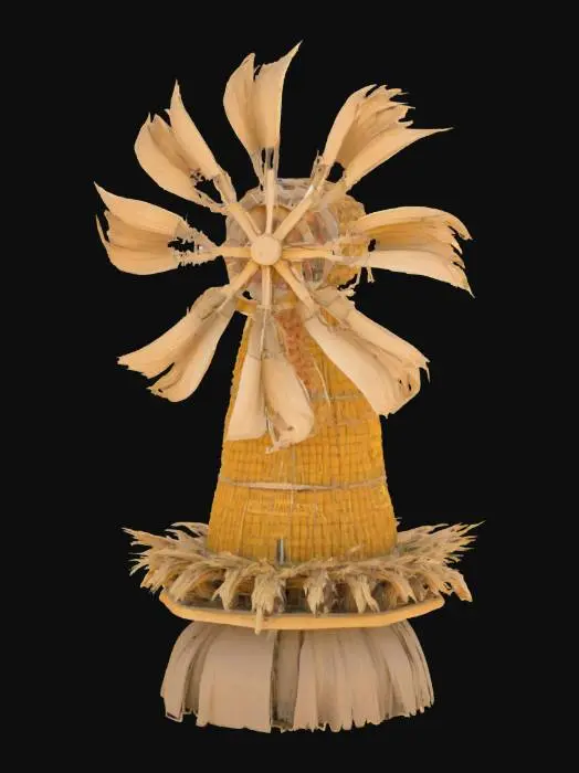 3D model for [Nebraska] an elaborate windmill made from crops and sheaves, #AroundTheWorld#