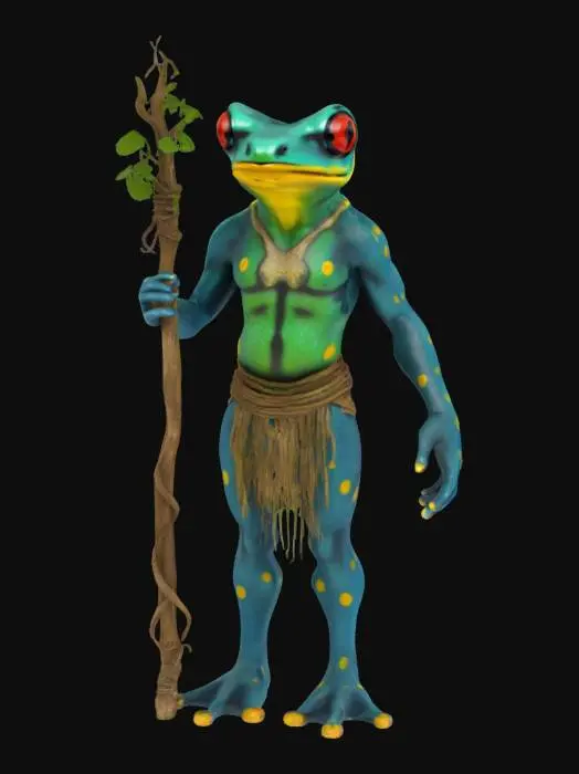 3D model for [Amazon Rainforest] an Amazon Rainforest Poison Dart Frog Ancient Guardian Character, #AroundTheWorld#