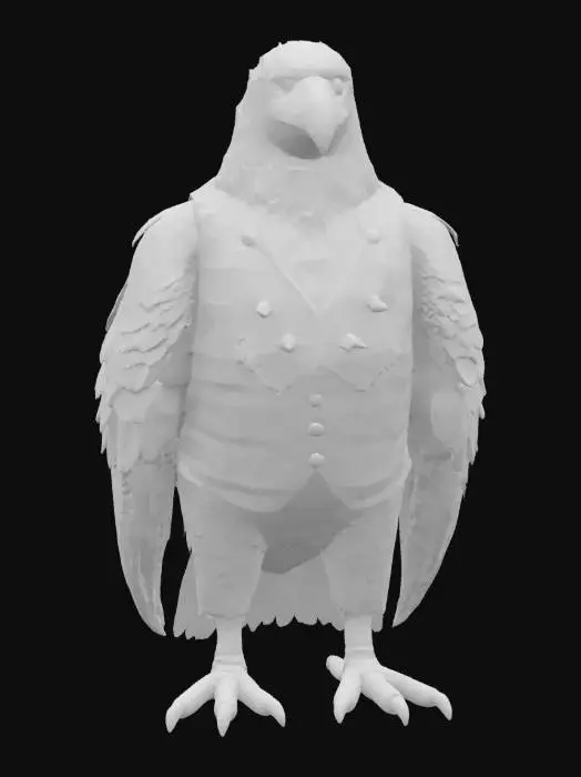 3D model for [United States] Ultra Realistic, Hyper Detailed, Patriotic American-Dressed Bald Eagle, #AroundTheWorld#