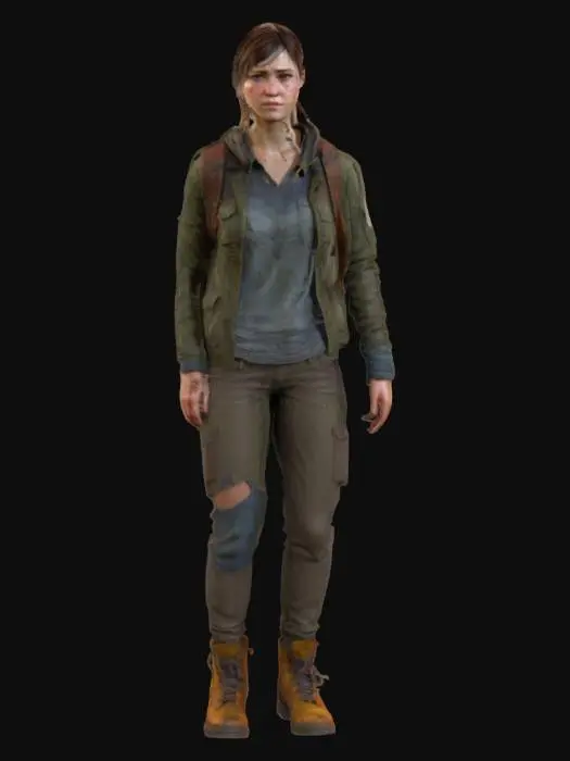 3D model for Highly Detailed, Ultra Realistic, Full Body Character, The Last of Us Female Character