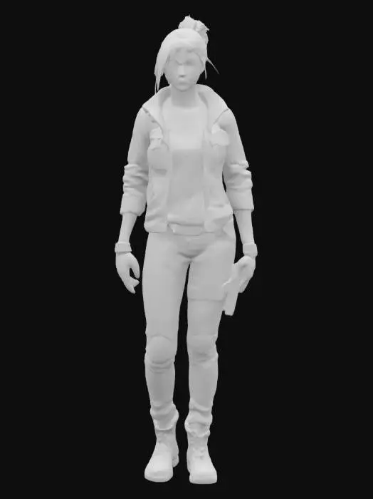 3D model for Highly Detailed, Ultra Realistic, Full Body Character, The Last of Us Female Character