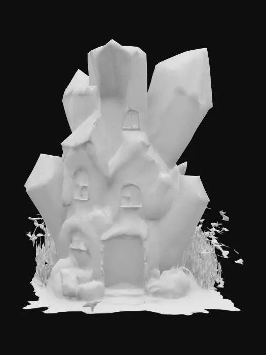 3D model for Crystal Cottage, #SketchTo3D#