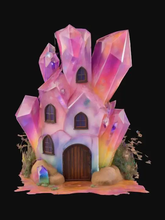 3D model for Crystal Cottage, #SketchTo3D#