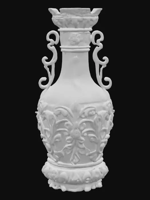 3D model for An ornate, ancient-looking vial containing a glowing and swirling indigo elixir