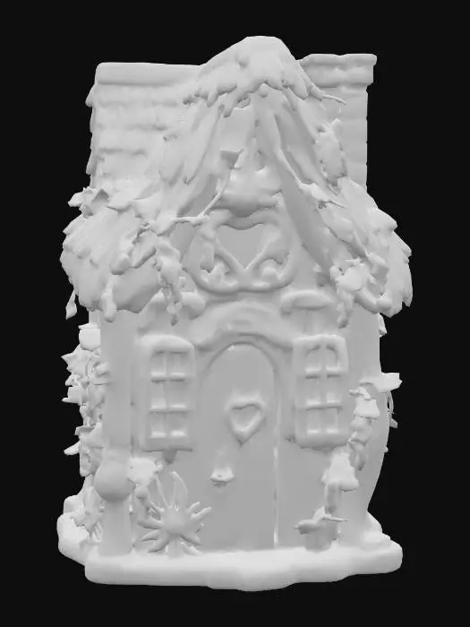 3D model for a wisteria fairy cottage, #PBR#