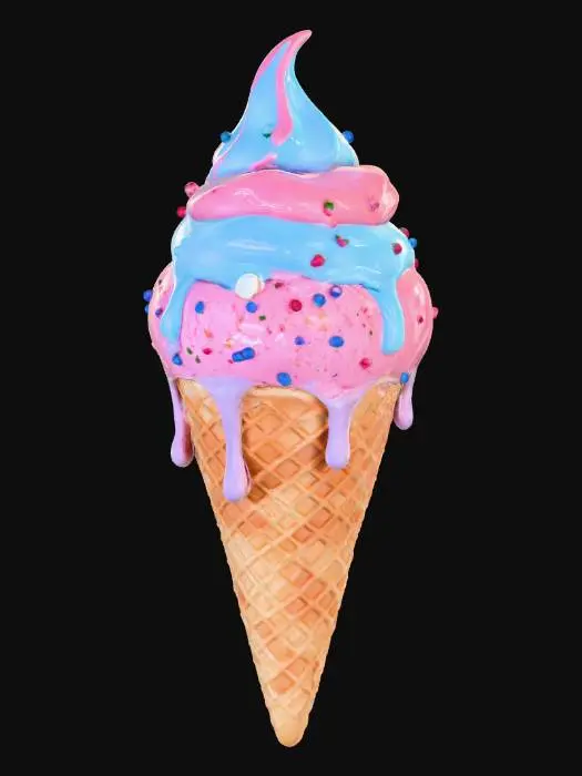 3D model for Rainbow Swirl Delight, #food#