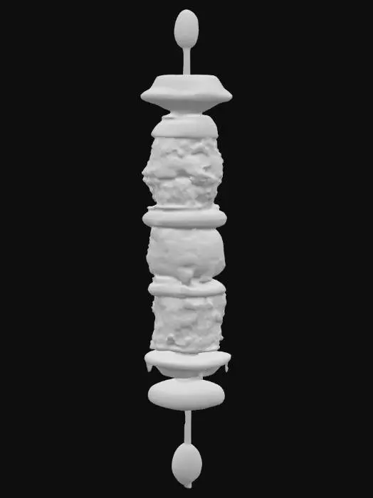 3D model for Highly Detailed, Ultra Realistic, delicious meat and vegetable kebab, #food#
