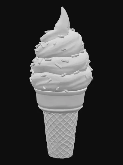 3D model for Sprinkle Twist Cone, #food#