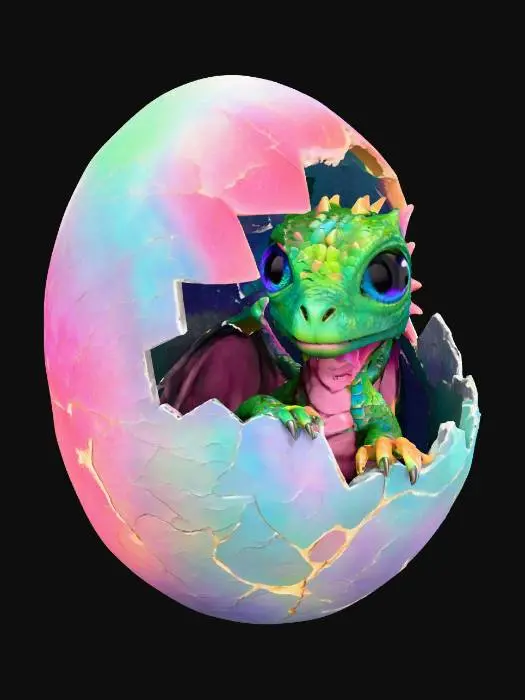 3D model for Dragon Hatchling
