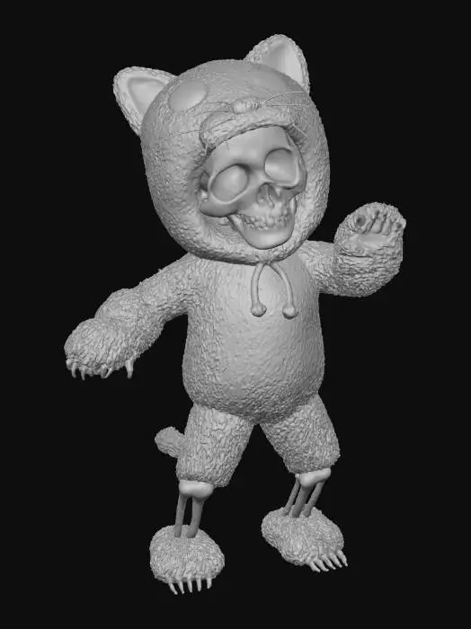 3D model for Cat Skeleton Costume, #Halloween2025#