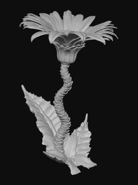 3D model for a spooky-vibe realistic wildflower, #Halloween2025#