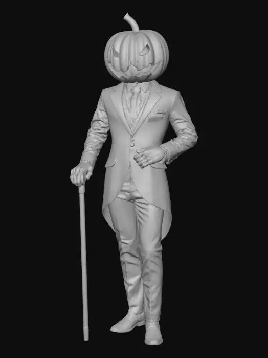 3D model for Pumpkin Gentleman, #Halloween2025#