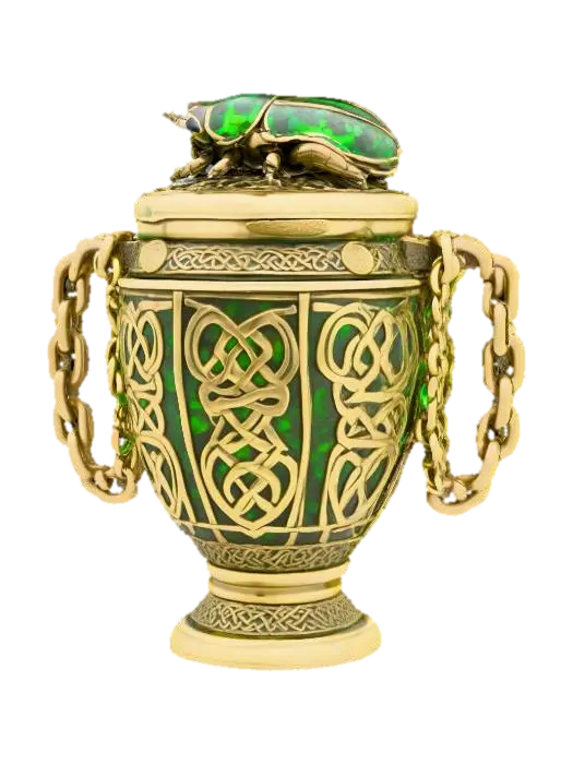 Golden Beetle Urn, #Halloween2025# 3D model, vytvořený pomocí AI