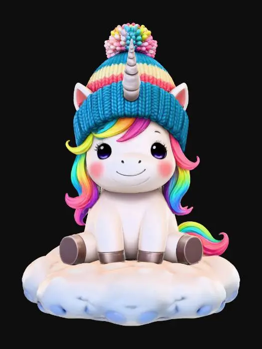 3D model for Rainbow Cloud Unicorn