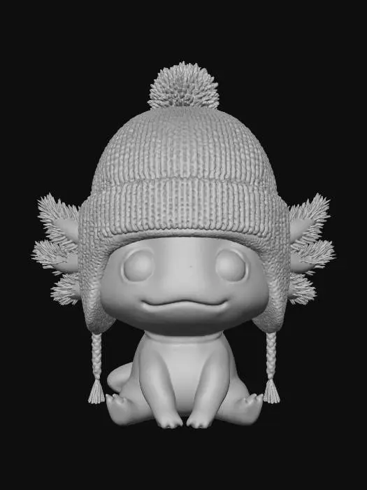 3D model for Snowy Axolotl