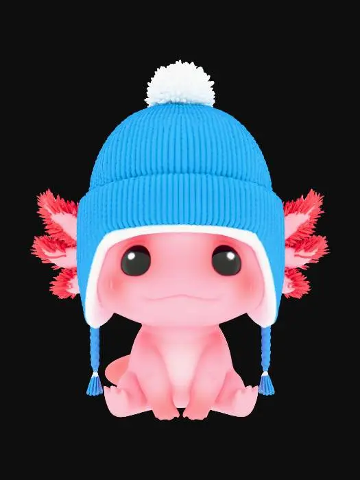 3D model for Snowy Axolotl