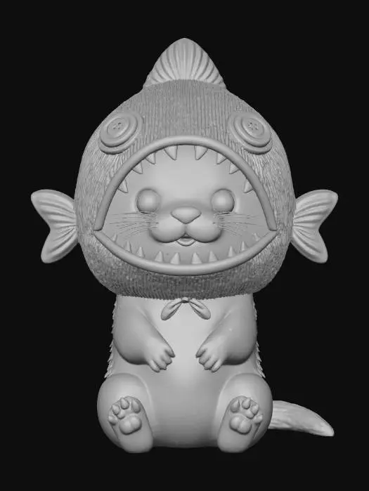3D model for Whimsical Sharky Otter