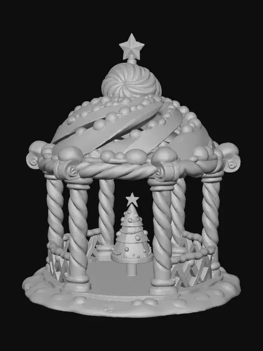 3D model for Candy Cane Pavilion, #Christmas2025#