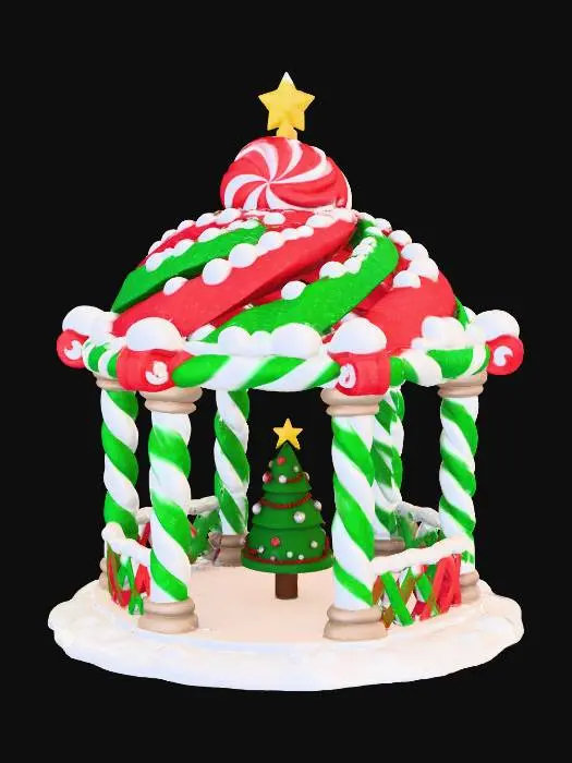3D model for Candy Cane Pavilion, #Christmas2025#