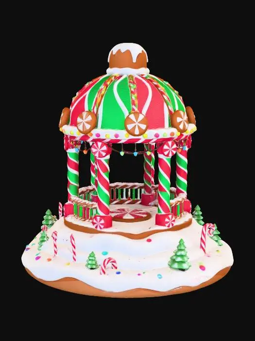 3D model for Gingerbread Gazebo, #Christmas2025#