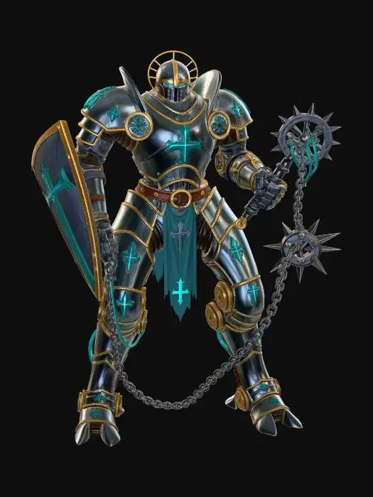 3D model for Crusader of the Teal Cross