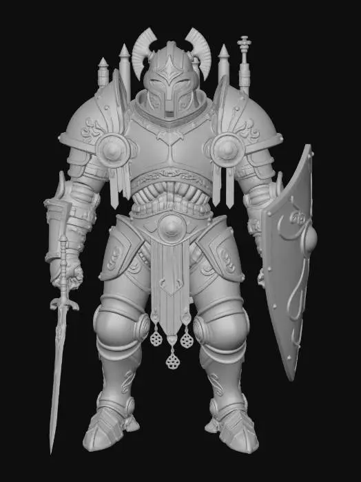 3D model for Azure Runic Knight