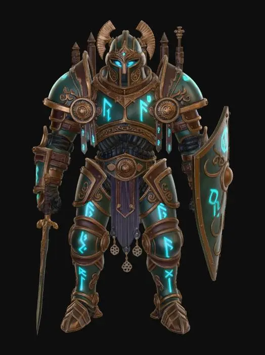 3D model for Azure Runic Knight