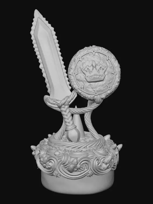 3D model for Rainbow Number One Cake