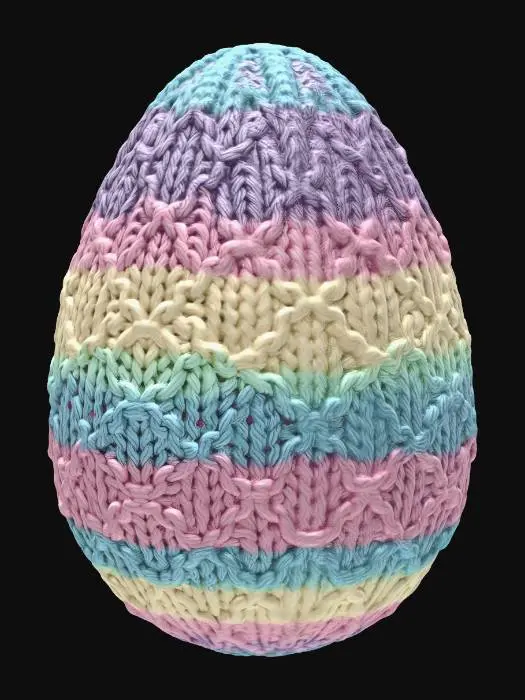 3D model for Pastel Rainbow Crochet Egg, #EasterEgg2026#