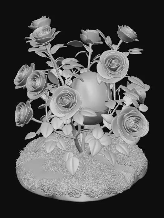 3D model for Pastel Easter Egg in a Rose Bush, #EasterEgg2026#