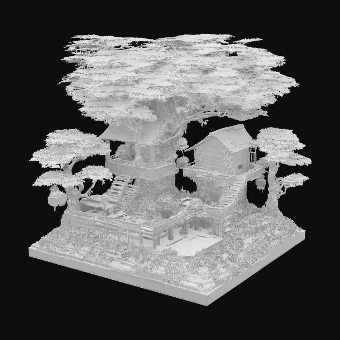 3D model for Treehouse Haven, #garden#