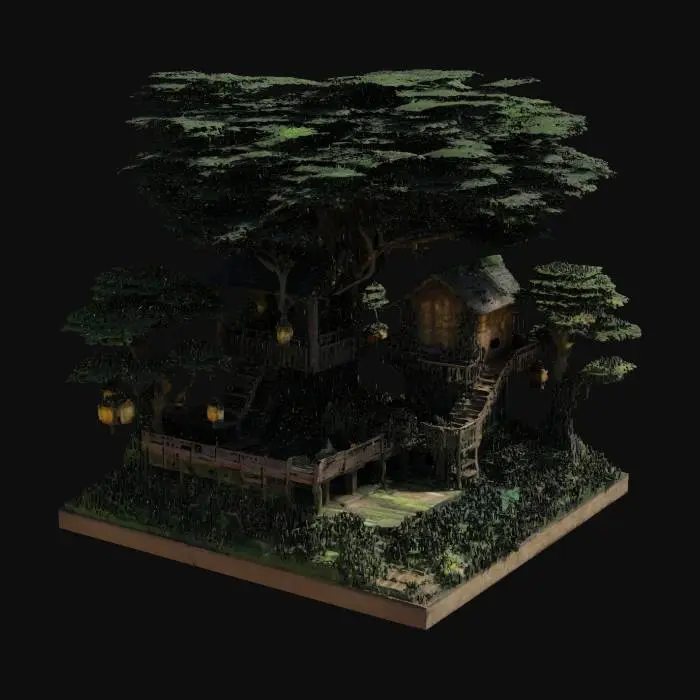 3D model for Treehouse Haven, #garden#