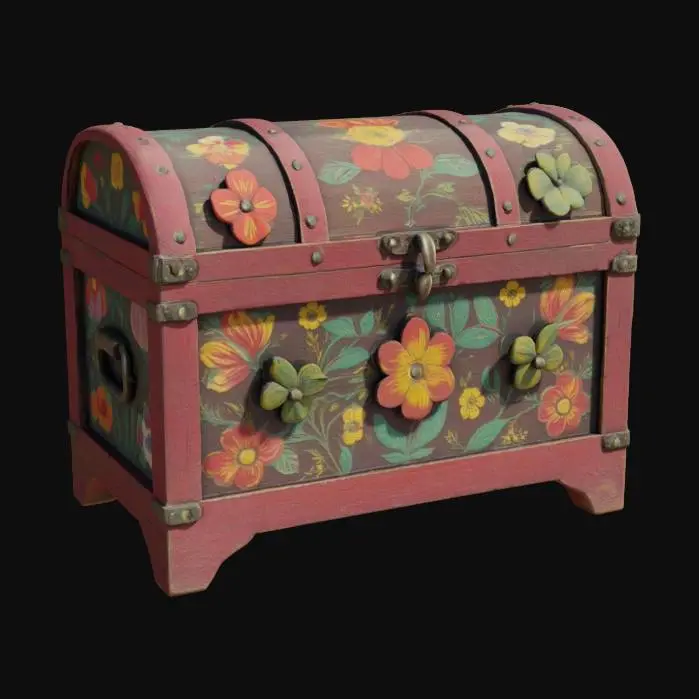 3D model for Floral Keepsake Chest