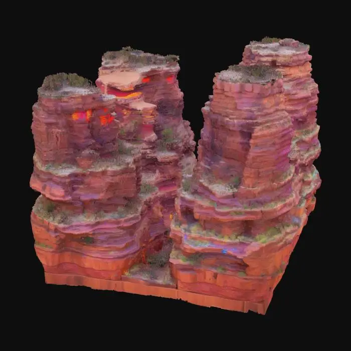 3D model for [Arizona] a meticulously detailed Grand Canyon model with LED neon accents, #AroundTheWorld#