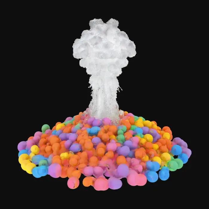 3D model for [Wyoming] a meticulously detailed and accurate geyser in Yellowstone National Park that appears like a children's ball pit, #AroundTheWorld#