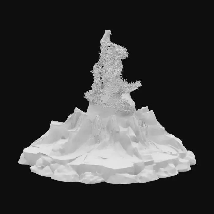 3D model for [Wyoming] a meticulously detailed and accurate geyser in Yellowstone National Park that is shooting confetti, #AroundTheWorld#