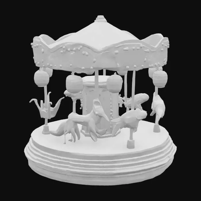 3D model for [Kyoto] Origami Carousel, #AroundTheWorld#