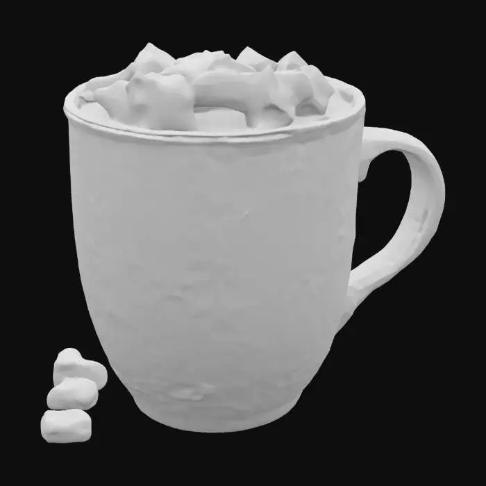 3D model for [Space] a galaxy cup of hot cocoa with stars and moon marshmallows, #AroundTheWorld#