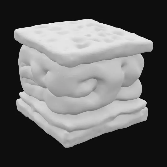 3D model for [Space], a cosmic S’more with a galaxy-swirling marshmallow, #AroundTheWorld#