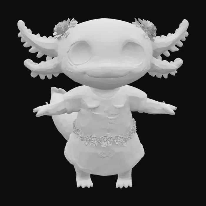 3D model for [Mexico] Axolotl Fiesta, #AroundTheWorld#