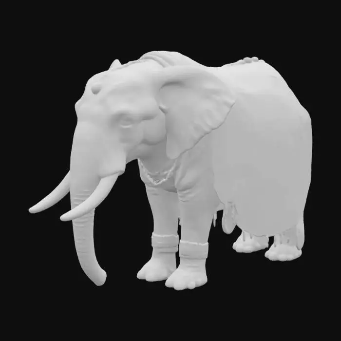3D model for [Kenya] Ultra Realistic, Hyper Detailed, Elephant wearing Maasai Traditional Garments, #AroundTheWorld#